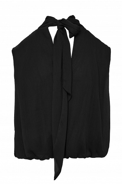 Sleeveless wrap top