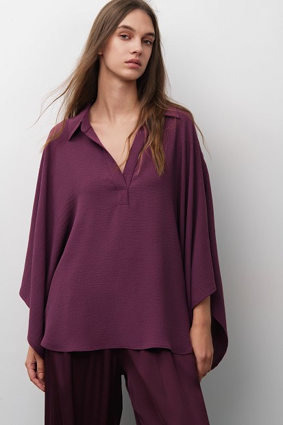 Bluză oversized cu mâneci 3/4
