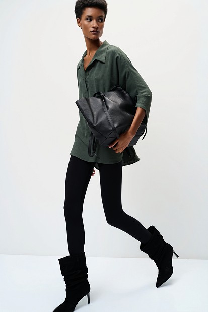 Oversized blouse with 3/4 sleeves