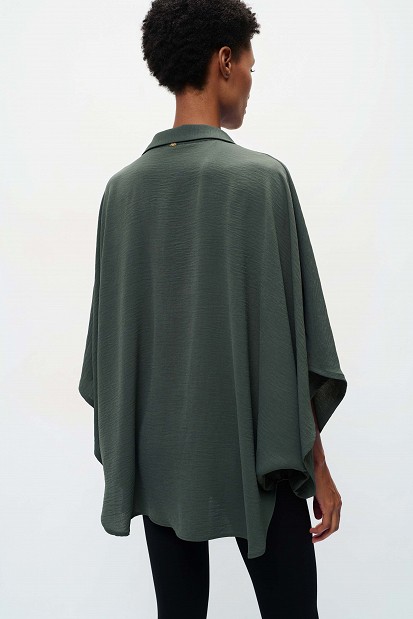 Oversized blouse with 3/4 sleeves