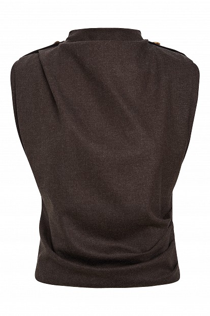 Sleeveless top with ruching