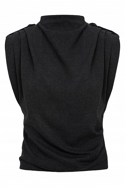 Sleeveless top with ruching