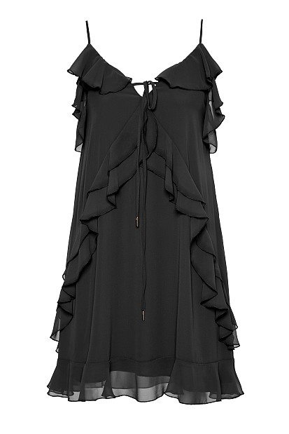 Mini dress with ruffles