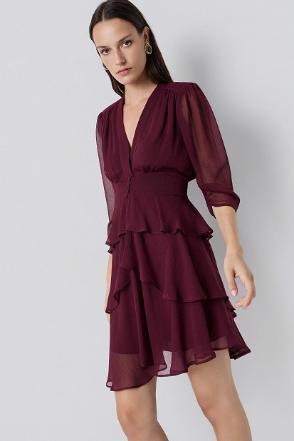 Mini dress with ruffles