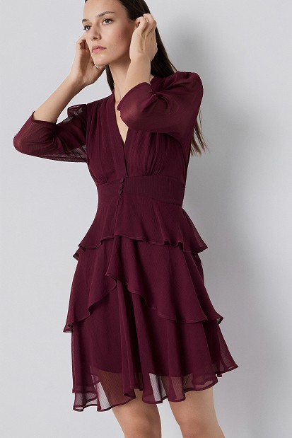 Mini dress with ruffles