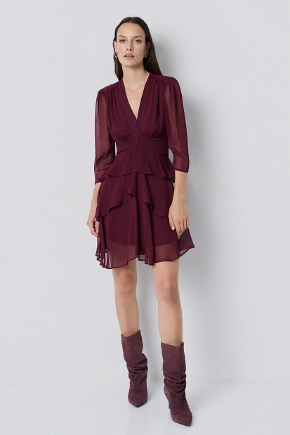 Mini dress with ruffles