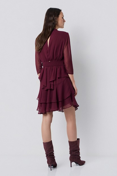 Mini dress with ruffles