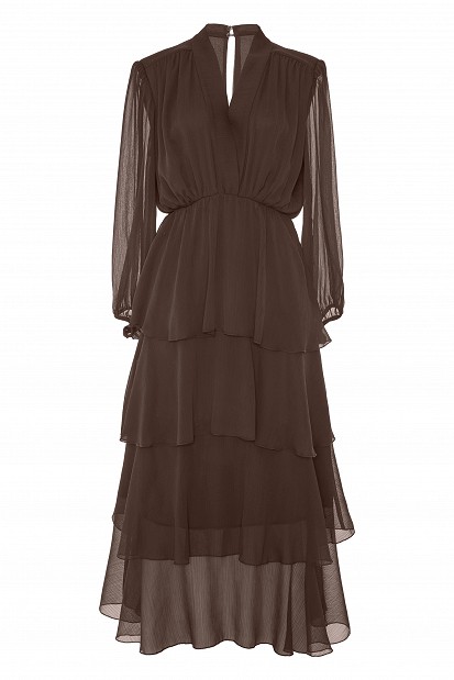 Rochie midi cu volane