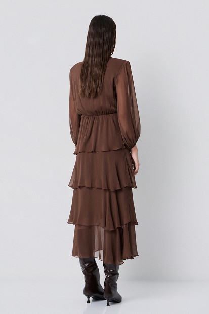 Rochie midi cu volane