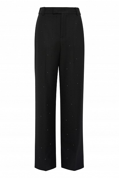 Striped sequin trousers