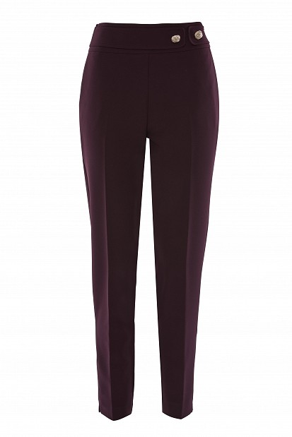 Cigarette trousers with elasticated waistband