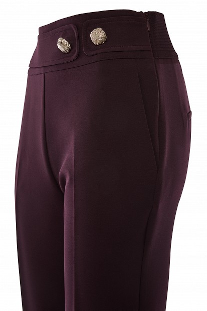 Pantaloni țigaretă cu talie elastică