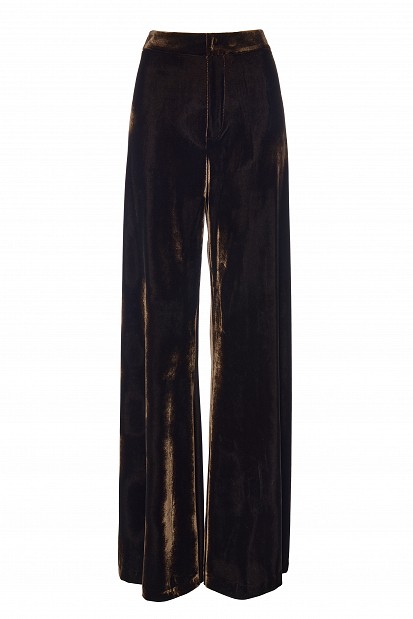 Velvet flared trousers