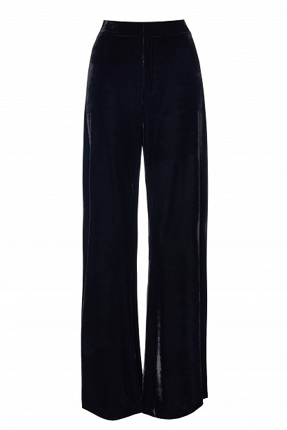 Velvet flared trousers