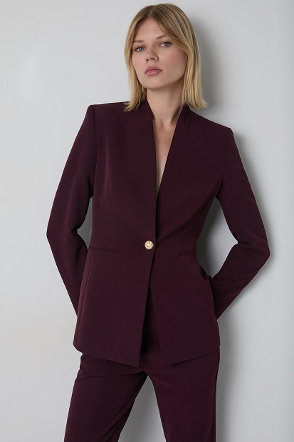 Blazer without lapel