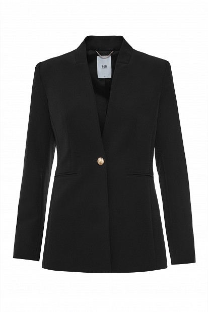 Blazer without lapel