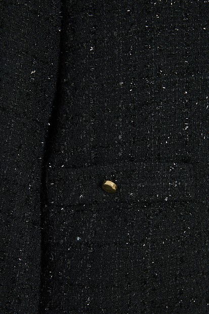 Tweed bomber τζάκετ με lurex λεπτομέρειες