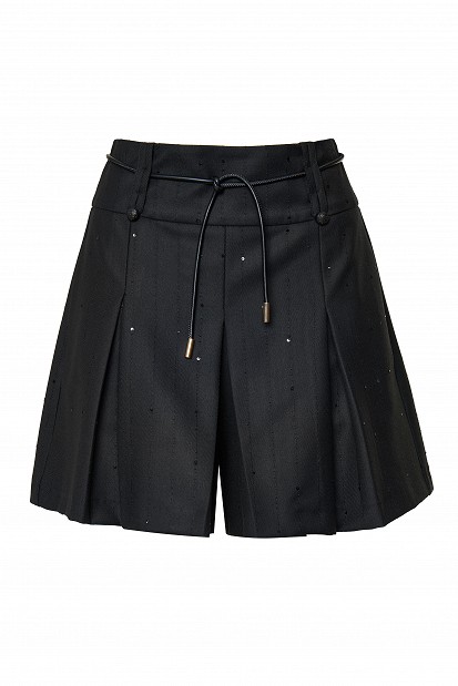 Fustă-pantalon scurtă cu pliuri