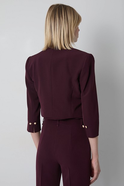 Cropped bolero with 3/4 sleeves