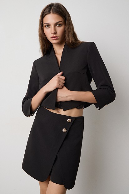 Cropped bolero with 3/4 sleeves