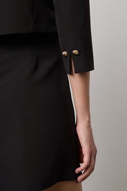 Cropped bolero with 3/4 sleeves