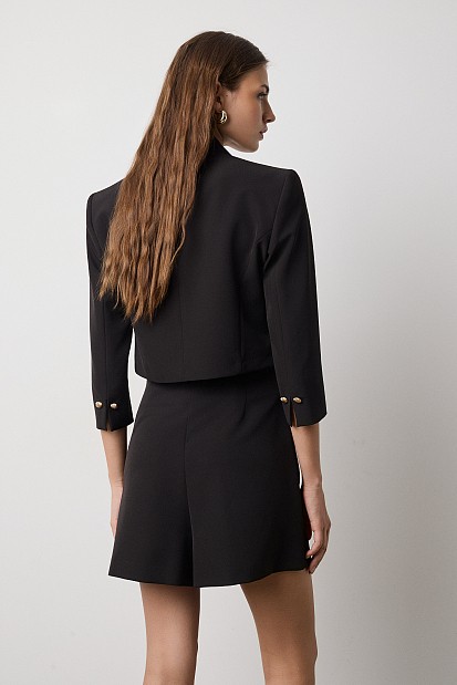 Cropped bolero with 3/4 sleeves