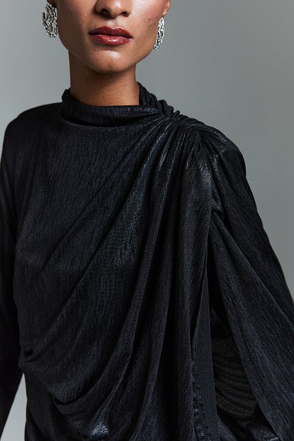 Lurex blouse with gathered detailing - Gold label