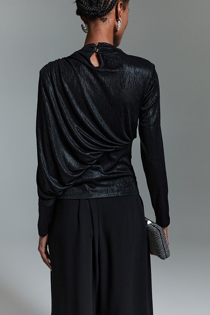 Lurex blouse with gathered detailing - Gold label