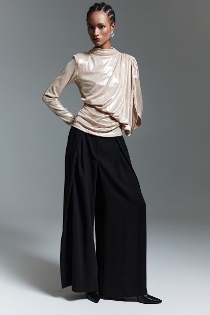 Lurex blouse with gathered detailing - Gold label