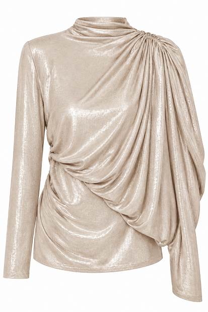 Lurex μπλούζα με σούρες - Gold label