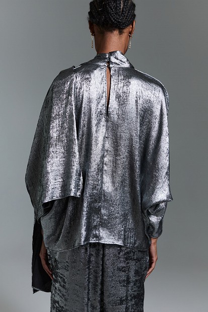 Lurex mousseline blouse - Gold label