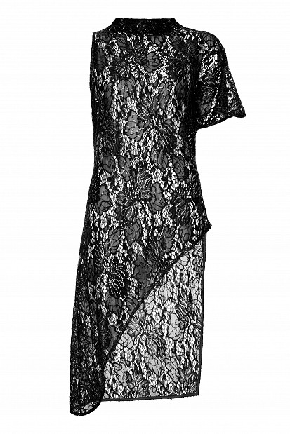 Asymmetric top with lace and sequin details - Gold label