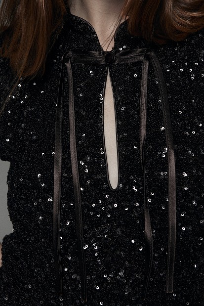 Sleeveless sequin blouse - Gold label