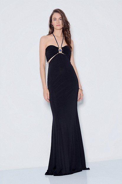 Maxi dress with decorative detail - Gold label