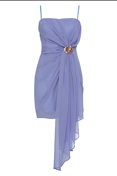 Mini dress with decorative buckle - Gold label