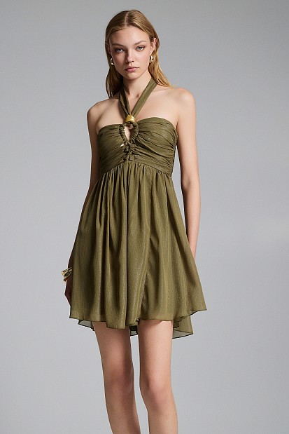Mini lurex dress - Gold label