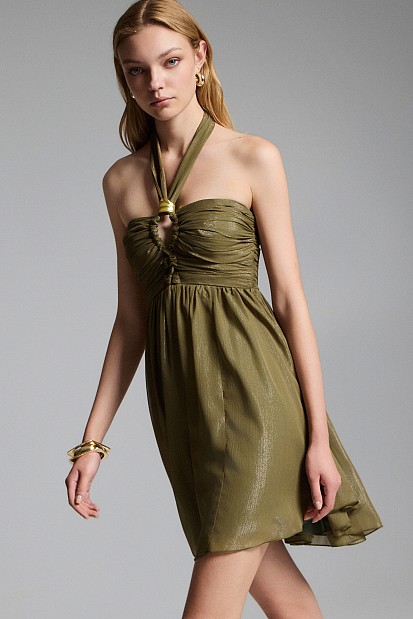 Mini lurex dress - Gold label