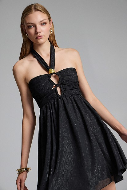 Mini lurex dress - Gold label