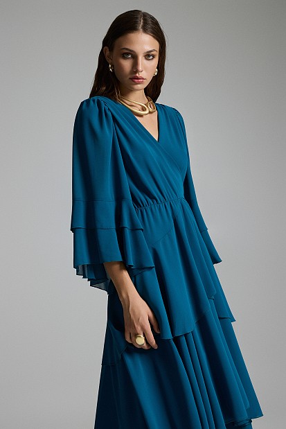 Maxi dress with ruffles - Gold label