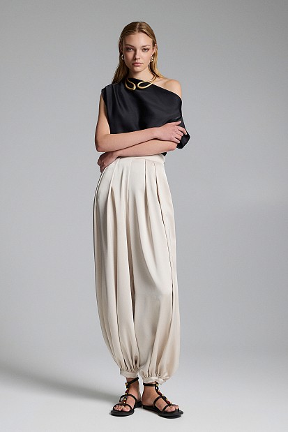 Satin balloon trousers - Gold label