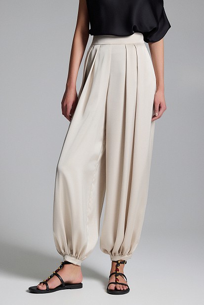 Satin balloon trousers - Gold label