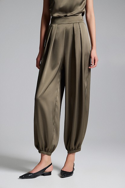 Satin balloon trousers - Gold label