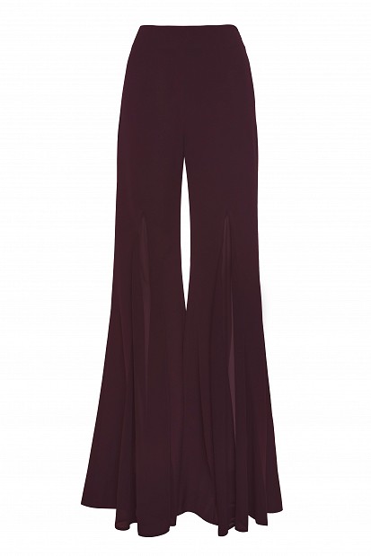 High-waisted pants with sheer detailing - Gold label