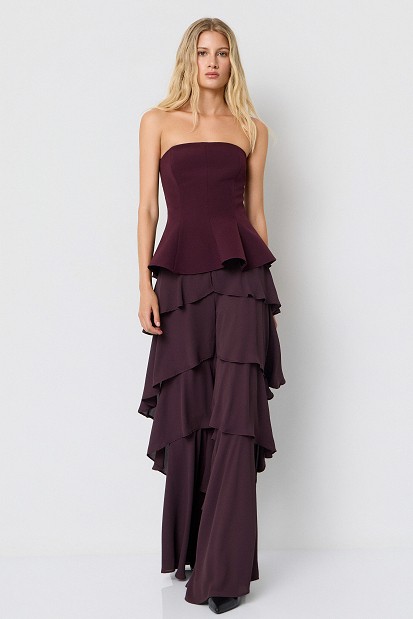 Wide-leg pants with ruffles - Gold label