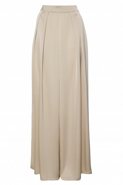 Satin trousers with a crinkle effect - Gold label