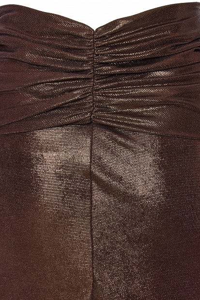 Draped midi skirt with ruching - Gold label