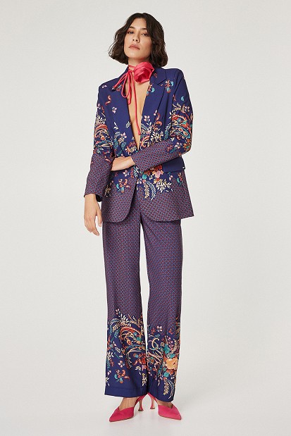 Highwaisted floral trousers