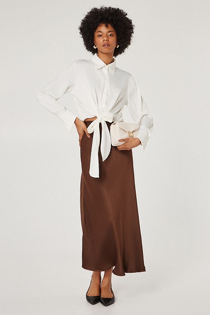 Maxi skirt with soft touch
