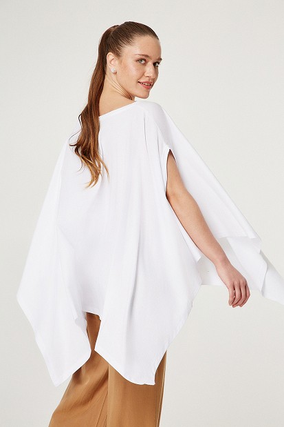 Cotton asymmetric blouse