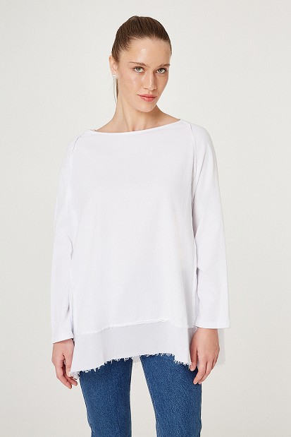 Oversized cotton blouse